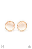 Paparazzi - Get Up and GLOW - Rose Gold Clip-On Earrings