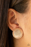 Paparazzi - Get Up and GLOW - Rose Gold Clip-On Earrings