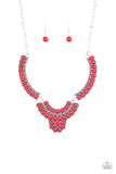 Paparazzi - Omega Oasis - Red Necklace