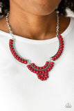 Paparazzi - Omega Oasis - Red Necklace