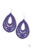 Paparazzi Accessories - Zesty Zen - Purple Earrings - Travona's Dazzling Jewels