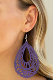 Paparazzi Accessories - Zesty Zen - Purple Earrings - Travona's Dazzling Jewels