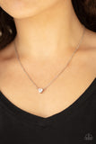Paparazzi - Heartbeat Bling - White Heart Necklace