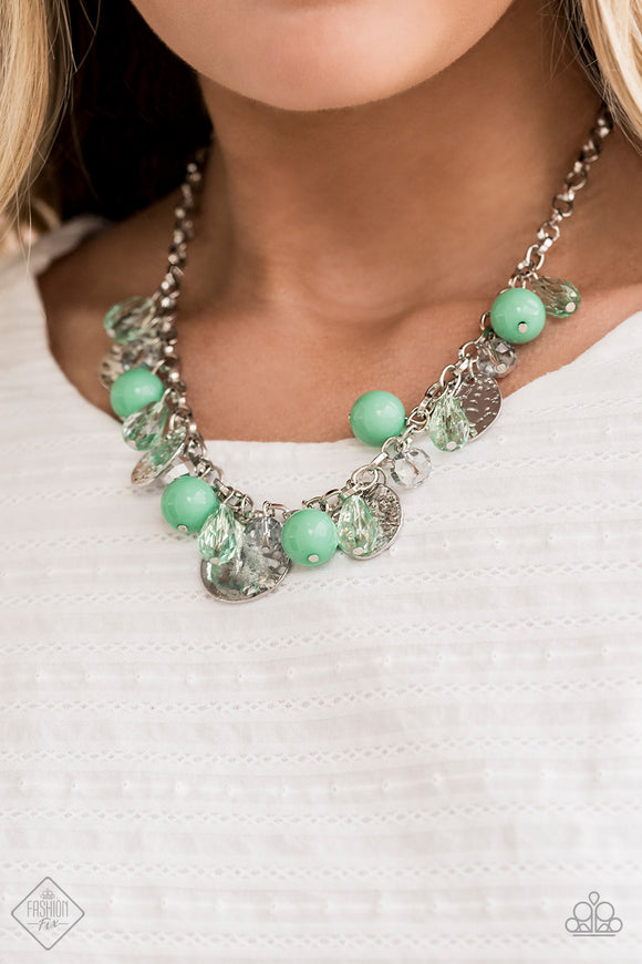 Paparazzi - Prismatic Sheen - Green Necklace