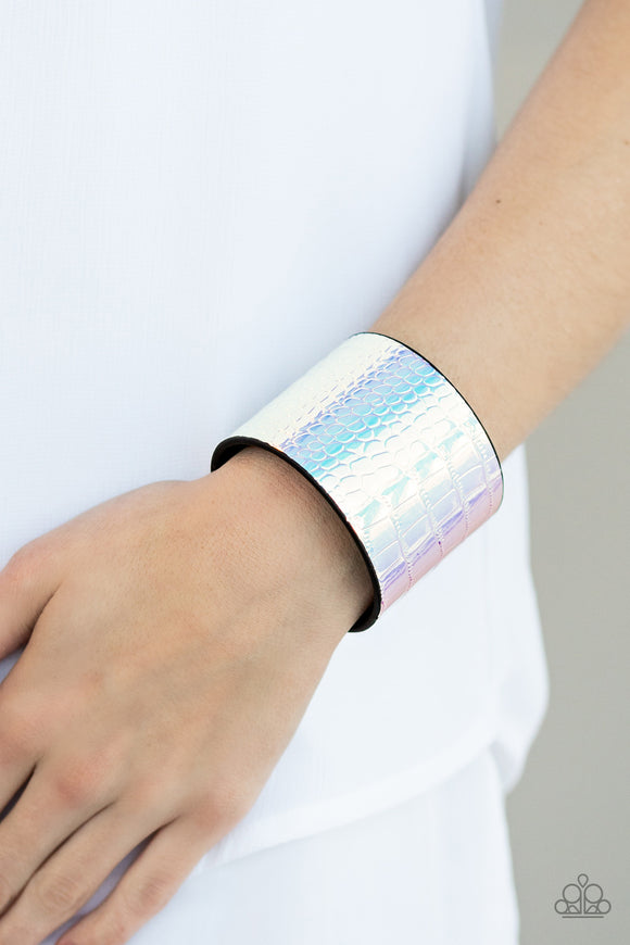 Paparazzi - Chroma Croc - Multi Colored Snap Bracelet