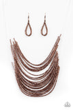 Paparazzi Accessories - Catwalk Queen - Copper Necklace - Travona's Dazzling Jewels