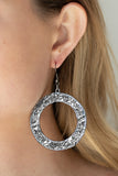 Paparazzi Accessories - PRIMAL Meridian - Black Earrings - Travona's Dazzling Jewels