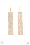 Paparazzi - Top-Down Shimmer - Gold Earrings