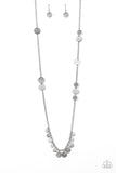 Paparazzi - Trailblazing Trinket - Long Silver Necklace