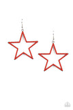 Paparazzi - Count Your Stars - Red Star Earrings