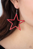 Paparazzi - Count Your Stars - Red Star Earrings