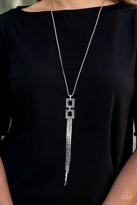 Paparazzi - Times Square Stunner - Silver Necklace