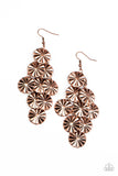 Paparazzi - Star Spangled Shine - Copper Earrings