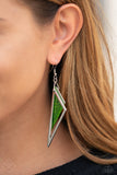 Paparazzi - Evolutionary Edge - Green Earrings