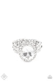 Paparazzi - Unstoppable Sparkle - White Rhinestone Ring