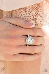 Paparazzi - Unstoppable Sparkle - White Rhinestone Ring