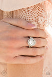 Paparazzi - Unstoppable Sparkle - White Rhinestone Ring