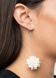 Paparazzi - Swing Big - White Earrings