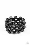Paparazzi - Tiki Tropicana - Black Stretch Bracelet
