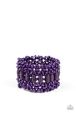 Paparazzi - Fiji Flavor - Purple Stretch Bracelet