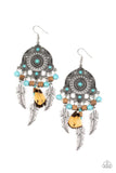 Paparazzi - Desert Plains - Blue Earrings