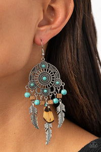 Paparazzi - Desert Plains - Blue Earrings