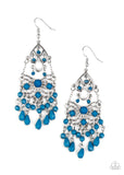 Paparazzi - Glass Slipper Glamour - Blue Earrings