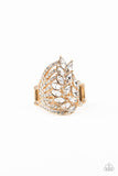 Paparazzi - Clear-Cut Cascade - Gold Ring