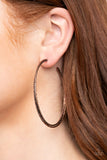 Paparazzi - Curved Couture - Copper Hoop Earrings