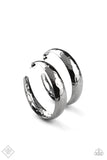 Paparazzi - Hey, HAUTE-Shot - Gunmetal Hoop Earrings
