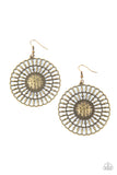 Paparazzi - Rustic Groves - Brass Earrings