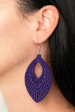 Paparazzi - One Beach At A Time - Purple Wooden Earrings