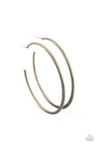 Paparazzi - Flat Spin - Brass Hoop Earrings