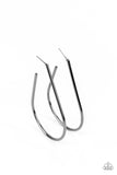 Paparazzi - City Curves - Black Hoop Earrings