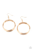 Paparazzi - Urban-Spun - Gold Earrings