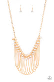 Paparazzi - Flaunt Your Fringe - Gold Necklace