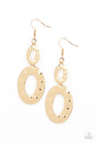 Paparazzi - Bring On The Basics - Gold Earrings