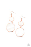 Paparazzi - Vacation Glow - Copper Earrings