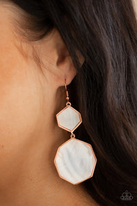 Paparazzi - Vacation Glow - Copper Earrings