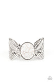 Paparazzi - Born to Soar - White Cuff Bracelet