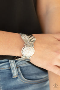 Paparazzi - Born to Soar - White Cuff Bracelet