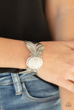 Paparazzi - Born to Soar - White Cuff Bracelet