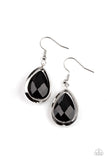 Paparazzi - Drop-Dead Duchess - Black Earrings