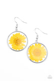 Paparazzi - Forever Florals - Yellow Earrings