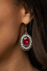Paparazzi - Glacial Gardens - Red Earrings