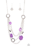 Paparazzi - Oceanside Spa - Purple Necklace