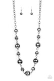 Paparazzi - Commanding Composure - Black Long Necklace