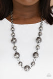 Paparazzi - Commanding Composure - Black Long Necklace