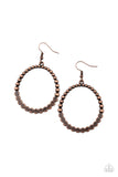 Paparazzi - Rustic Society - Copper Earrings