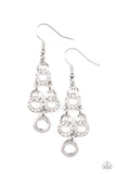 Paparazzi - Luminously Linked - White Earrings